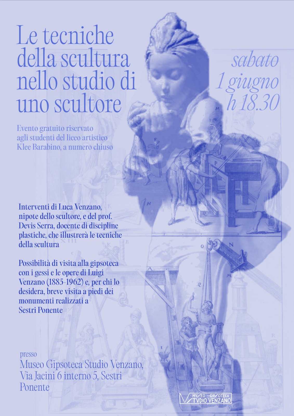 Le tecniche della scultura nello studio di uno scultore